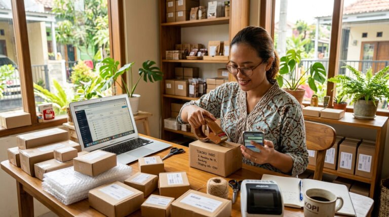 Pelaku UMKM Mengelola Bisnis Online dari Rumah