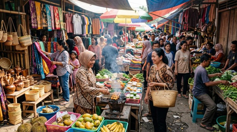 Aktivitas UMKM di Pasar Lokal Indonesia